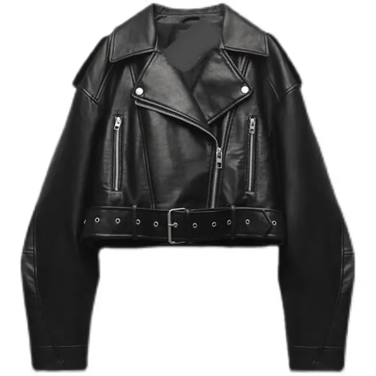 Jaqueta Biker Feminina Cropped - Casslu