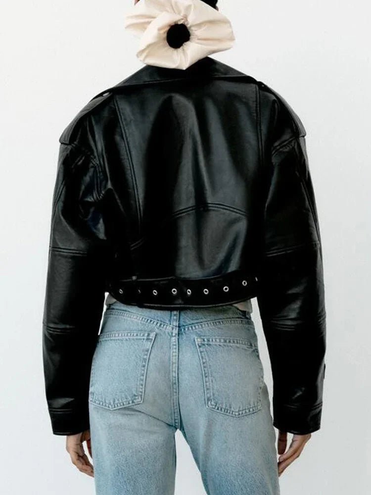 Jaqueta Biker Feminina Cropped - Casslu