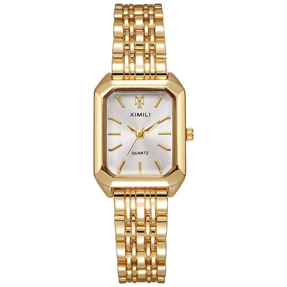 Novo relógio feminino – design leve e sofisticado, com pulseira de aço inoxidável. - Casslu