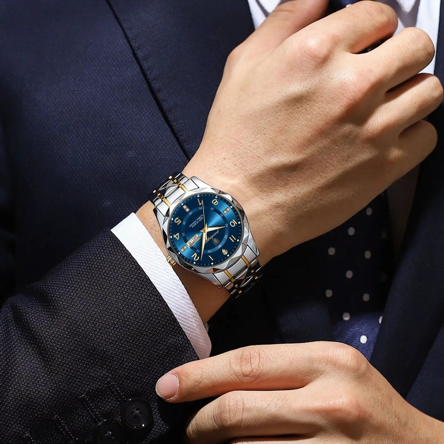 Relógio masculino de luxo – movimento de quartzo - Casslu