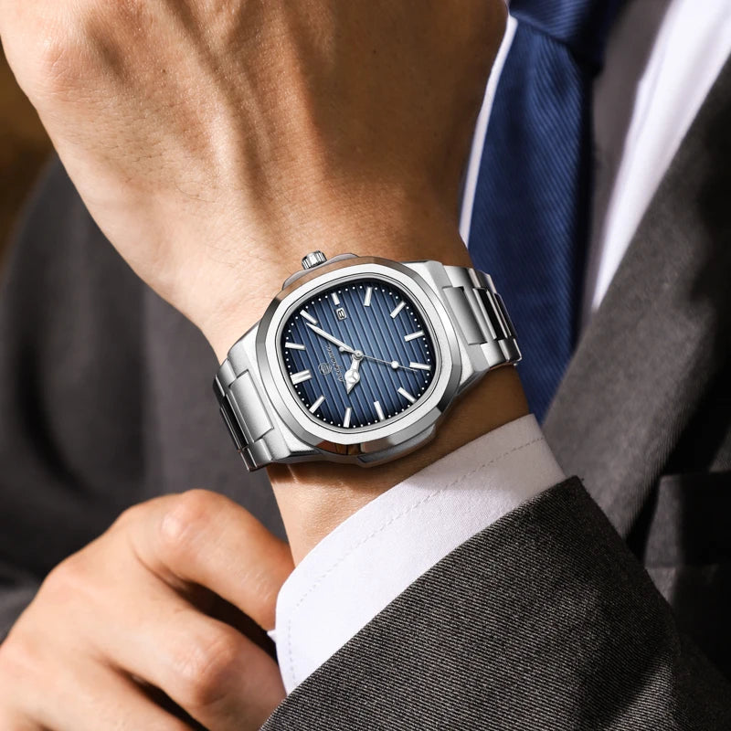 Relógio Masculino de Luxo em Aço