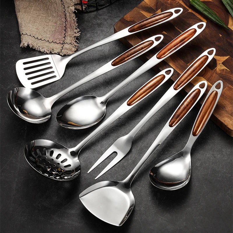 Conjunto de utensílios de cozinha em aço inoxidável - Casslu