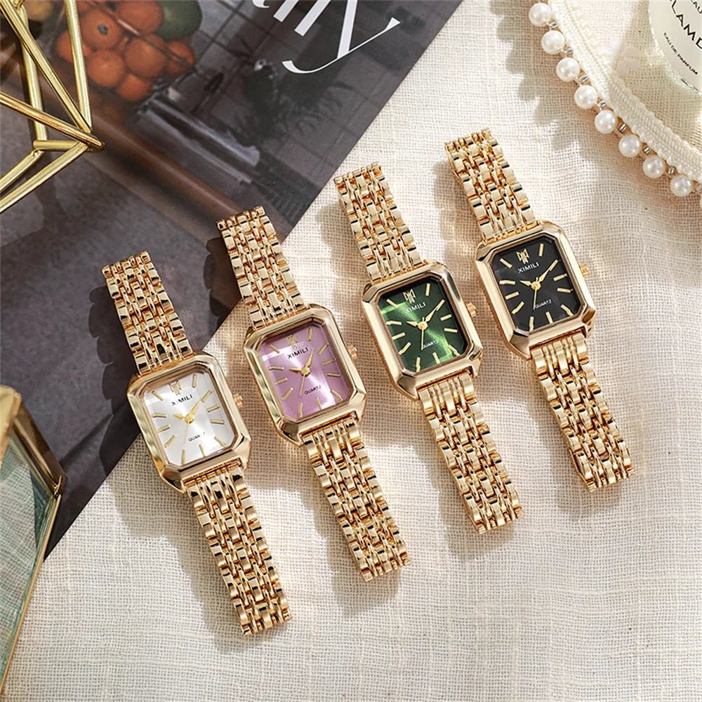 Novo relógio feminino – design leve e sofisticado, com pulseira de aço inoxidável. - Casslu