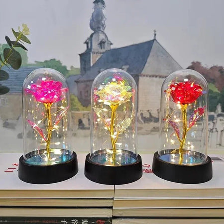Rosa Eterna com Luz LED - Casslu